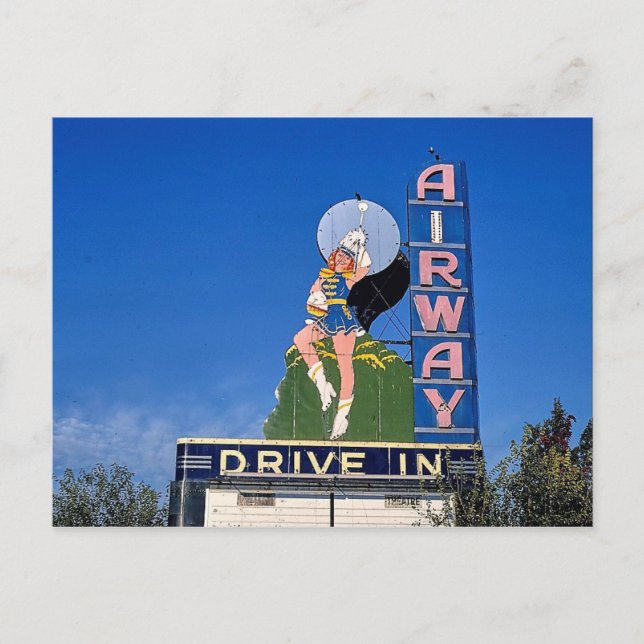 Airway Drive-In Theater, Saint Ann, Missouri Postkarte (Vorderseite)