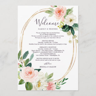 Airy Blush Hochzeitstag - Begrüßung Programm