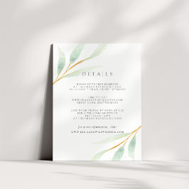 Airy Botanic Guest Information Card Begleitkarte