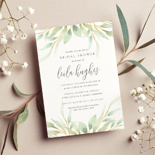 Airy Botanical Brautparty Einladung