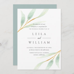 Airy Botanical   Einladung zur Hochzeit