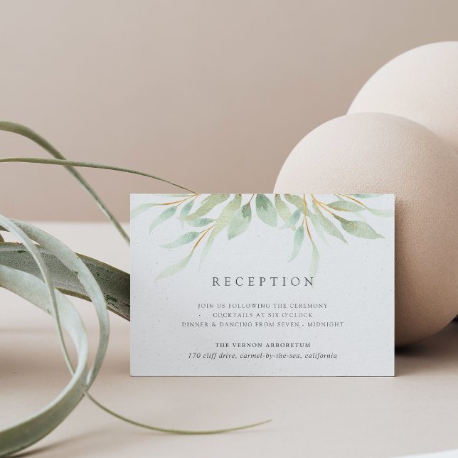Airy Botanical Empfang Card Begleitkarte (Von Creator hochgeladen)