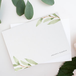 Airy Botanical Personalisiert Stationery Flat Mitteilungskarte
