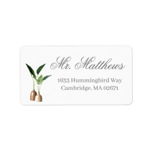 Airy Botanical Return Address Label Adressaufkleber