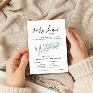 Airy Branch Baby Dusche per Mail Einladung