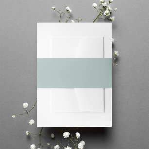 Airy Collection Einfache grüne Hochzeit in Solid Einladungsbanderole