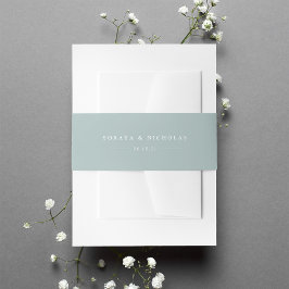 Airy Collection | Solid Green Personalisiert Weddi Einladungsbanderole
