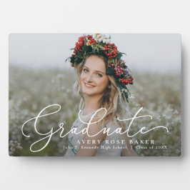 Airy Elegance EDITABLE COLOR Abschluss Plaque Fotoplatte