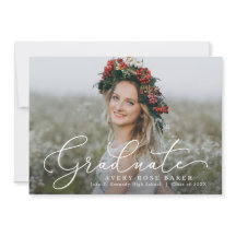 Airy Elegance EDITABLE FARBEN Abschluss Einladung