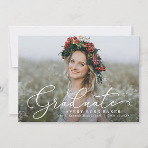 Airy Elegance EDITABLE FARBEN Abschluss Einladung