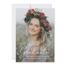 Airy Elegance EDITABLE FARBEN Abschluss Einladung