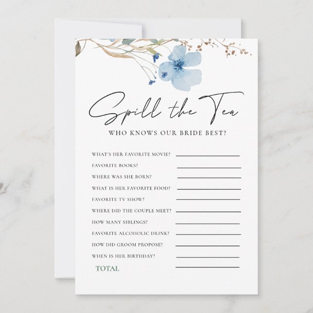 Airy Eucalyptus Greenery Boho Rustic Brautparty Einladung (Vorderseite)