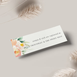 Airy Floral Bridal Registry Beilagen Karten