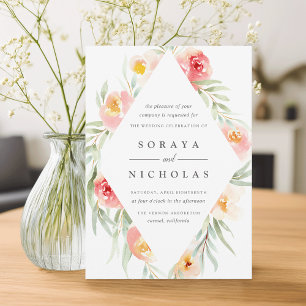 Airy Floral Einladung zur Hochzeit