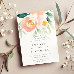 Airy Floral Einladung zur Hochzeit