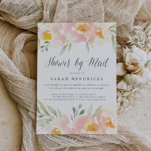 Airy Floral Virtual Baby oder Brautparty per Mail Einladung