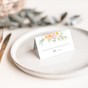 Airy Floral Wedding Platzkarte