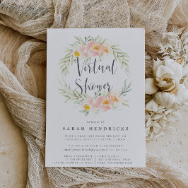 Airy Floral Wreath | Virtual Bridal oder Babydusch Einladung