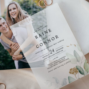 Airy Greenery Gold Leaf Elegante Wedding