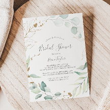 Airy Greenery und Gold Leaf Brautparty