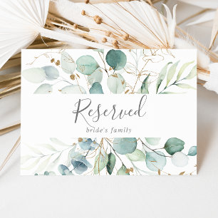Airy Greenery und Gold Leaf vorbehaltenes Zeichen