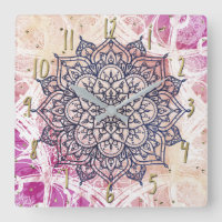 Airy Mandala-glückliches rosa lila gelbes Blau u.