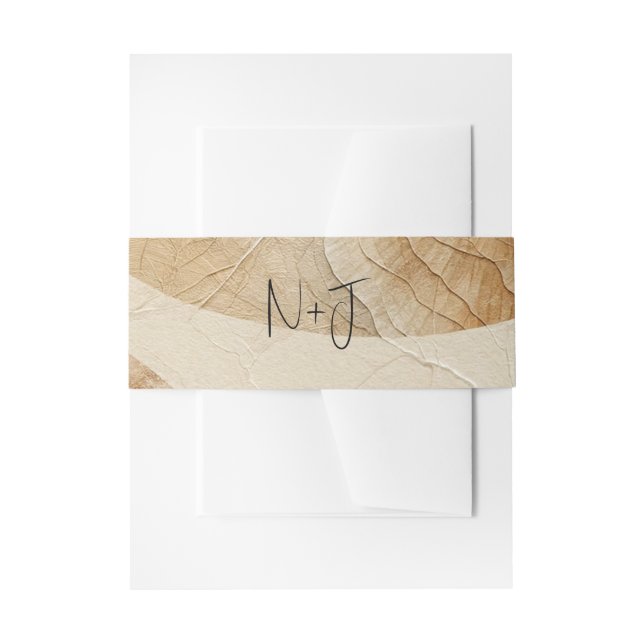 Airy Neutry Natural Elements Bohemisch Boho Einladungsbanderole (Vorderseite Beispiel)