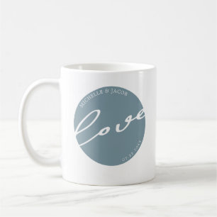 Airy Pastel   Monogram Liebe Script-Tasse Kaffeetasse