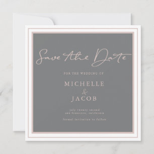 Airy Pastel Square Save the Date Card