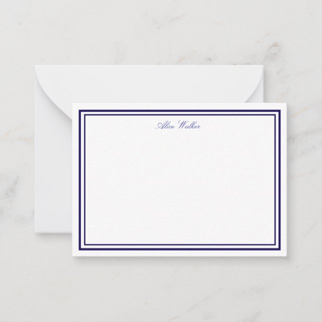 Airy Purple Elegant Stationery Note Card Mitteilungskarte (Vorderseite)