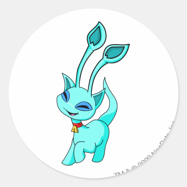 Aisha Blue Runder Aufkleber (Vorderseite)