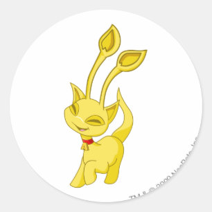 Aisha Gold Runder Aufkleber