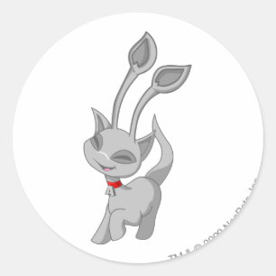 Aisha Silver Runder Aufkleber