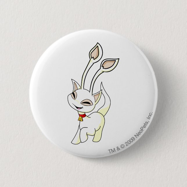 Aisha Weiß Button (Vorderseite)
