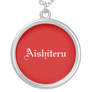 Aishiteru-Halskette Versilberte Kette