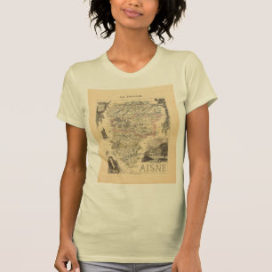 Aisne Department France Alexandre Vuillemin Karte T-Shirt