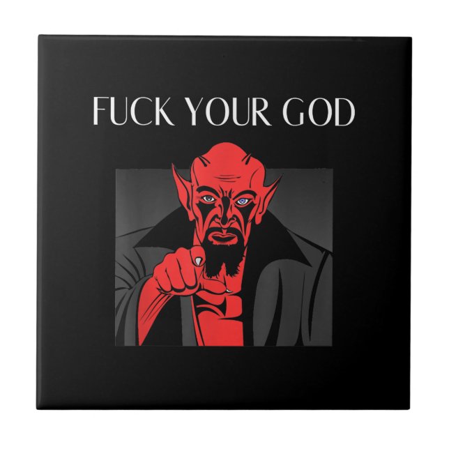 Aist Goat Satan Baphomet GIft Fliese (Vorderseite)
