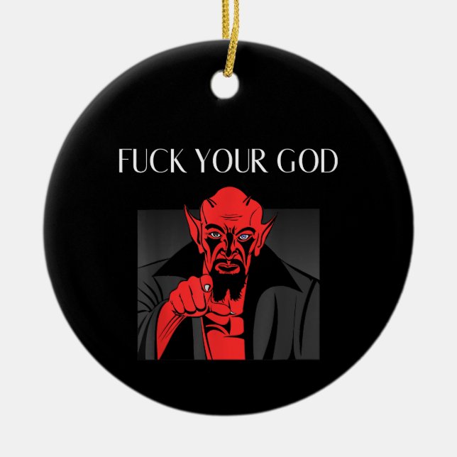 Aist Goat Satan Baphomet GIft Keramik Ornament (Vorne)