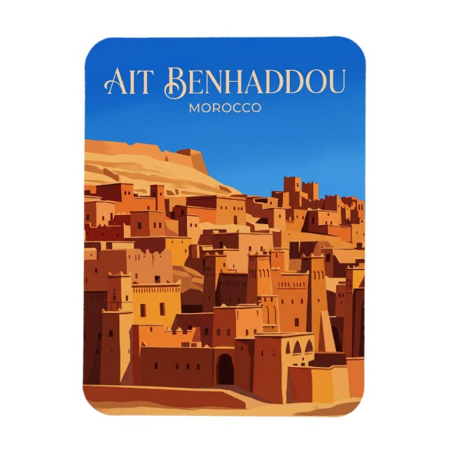 Aït Benhaddou Marokko Magnet (Vertikal)