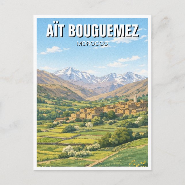Aït Bouguemez Marokko Reise Postkarte (Vorderseite)