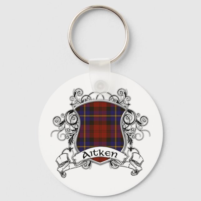 Aitken Tartan Shield Schlüsselanhänger (Vorderseite)