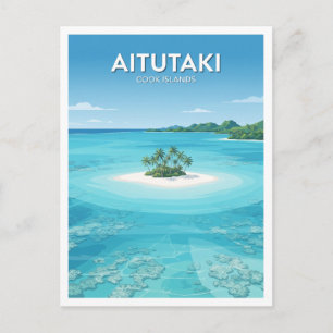 Aitutaki-Lagune, Cook Islands Arutanga Postkarte