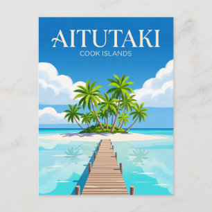 Aitutaki-Lagune Cookinseln Postkarte