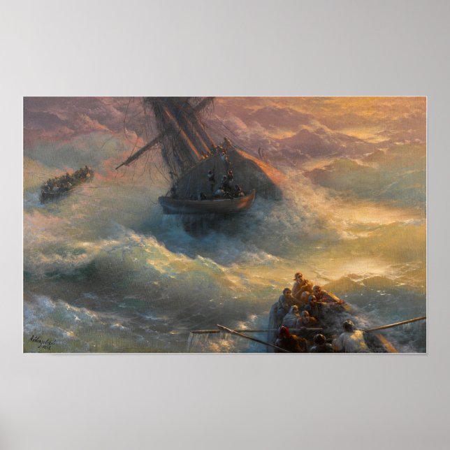 Aivazovsky - Abandoning Ship Poster (Vorne)