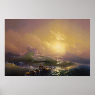 Aivazovsky - Die neunte Welle 1850 Poster