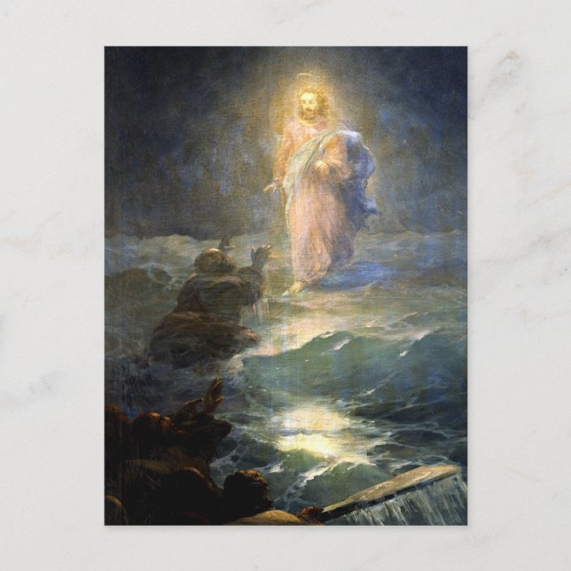 Aivazovsky - Gehen auf dem Wasser Postkarte (Vorderseite)