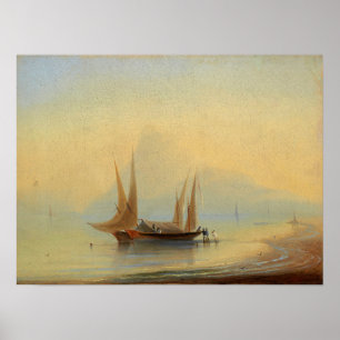 Aivazovsky - Lastkähne vor der Küste Poster