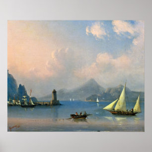 Aivazovsky - Meerenge mit Leuchtturm Poster