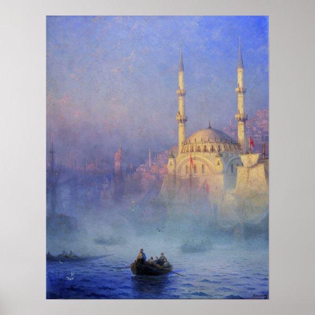 Aivazovsky - Moschee von Konstantinopel Poster (Vorne)