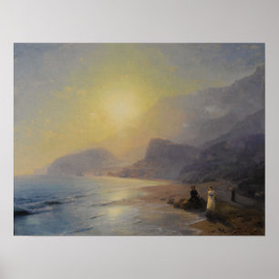 Aivazovsky - Puschkin am Ufer Poster